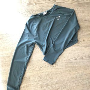 Gymshark Training Long Sleeve Crop Top - Ash Teal